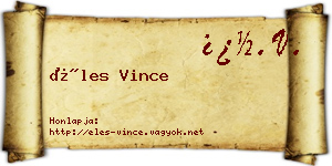 Éles Vince névjegykártya
